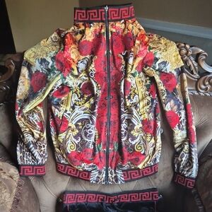 Colorful Floral and Animal Print Jacket